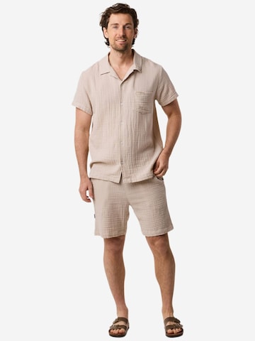 Coupe regular Chemise Seaside en beige