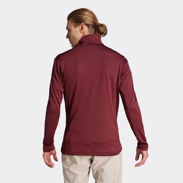 ADIDAS TERREX Athletic Fleece Jacket in Red