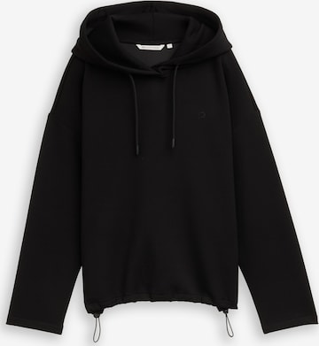 Sweat-shirt TOM TAILOR DENIM en noir : devant