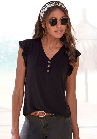 LASCANA Shirt in Black: front