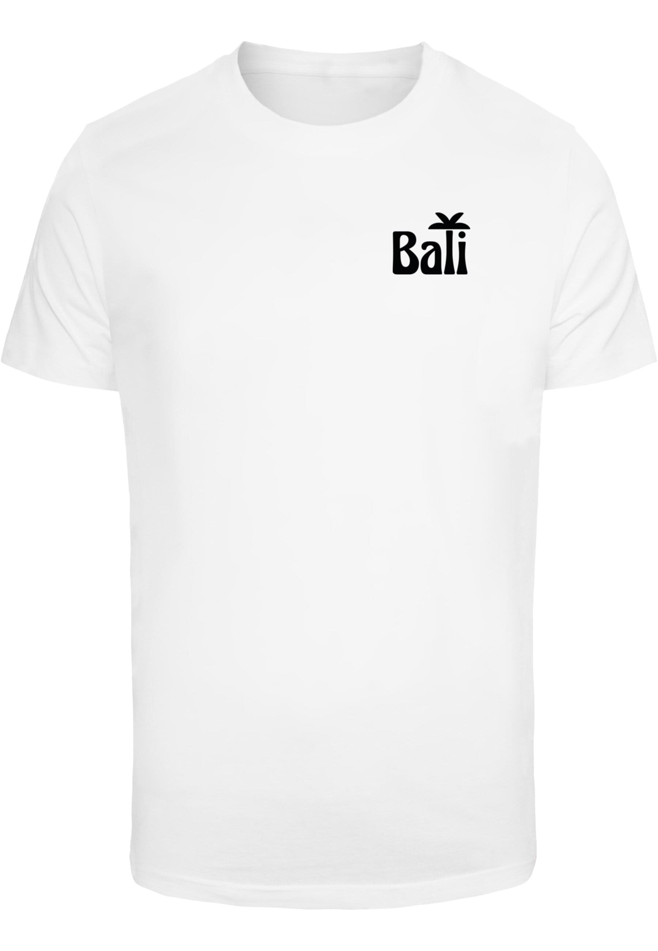 T-Shirt 'Bali Palm Tree' Mister Tee en blanc : devant