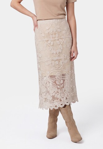 Jupe usha FESTIVAL en beige : devant