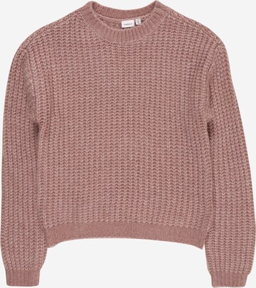 NAME IT - Pullover 'Mikkel' em rosa: frente