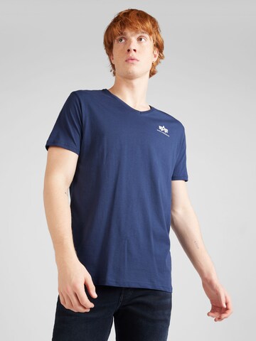 T-Shirt ALPHA INDUSTRIES en bleu : devant