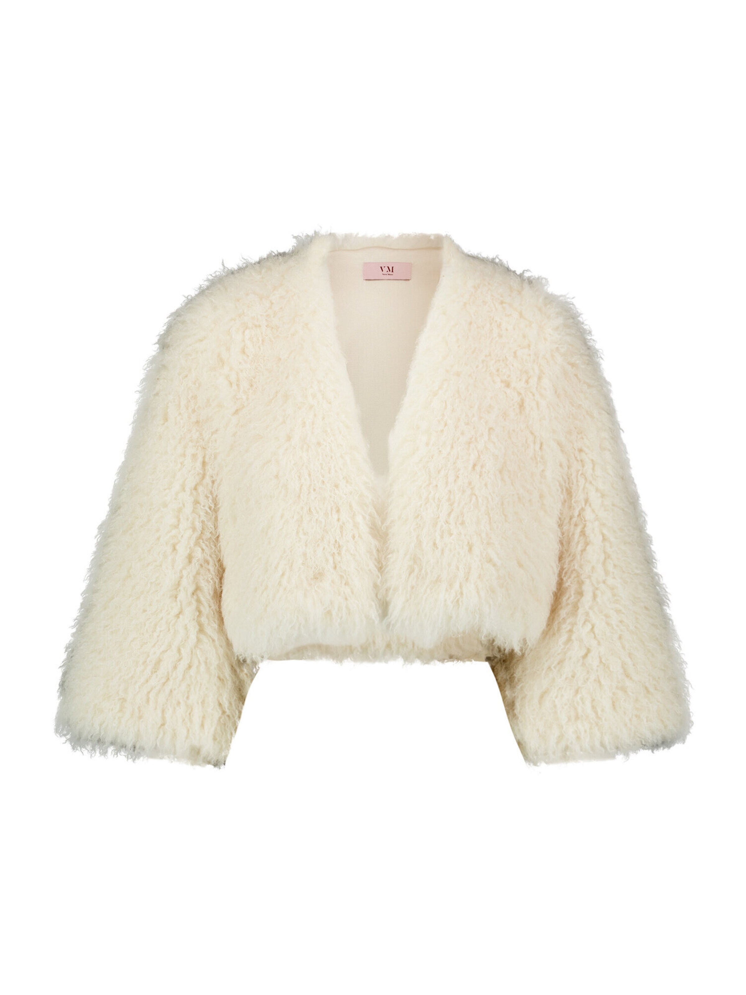 Vera Mont Kunstfell-Jacke mit Rundhalsausschnitt in XXS in champagner, Produktansicht