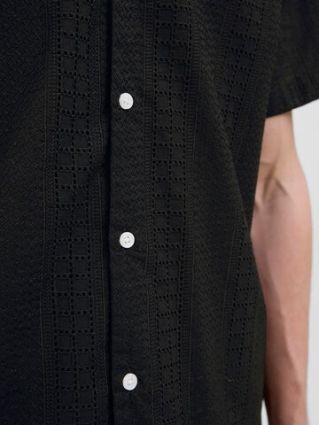 JACK & JONES Comfort Fit Hemd in Schwarz