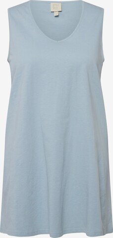 T-shirt Ulla Popken en bleu : devant