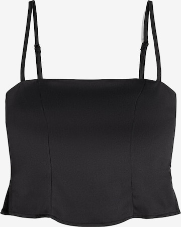 Top di Bershka in nero: frontale