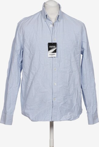Arket Button Up Shirt in M-L in Blue: front