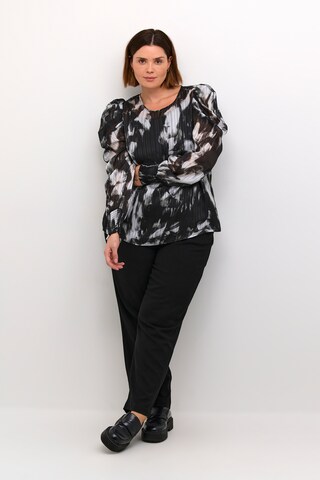 KAFFE CURVE Bluse in Schwarz