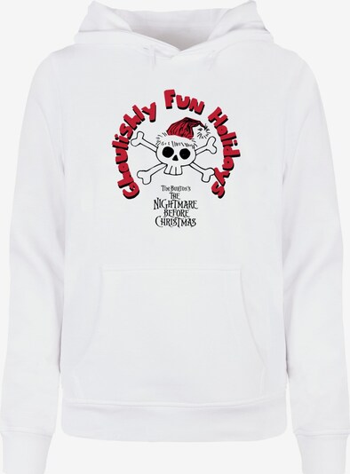 ABSOLUTE CULT Sweatshirt 'The Nightmare Before Christmas - Ghoulishly Fun Holidays' in rot / schwarz / weiß, Produktansicht