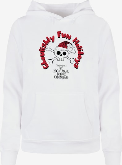 ABSOLUTE CULT Sweatshirt 'The Nightmare Before Christmas - Ghoulishly Fun Holidays' in rot / schwarz / weiß, Produktansicht