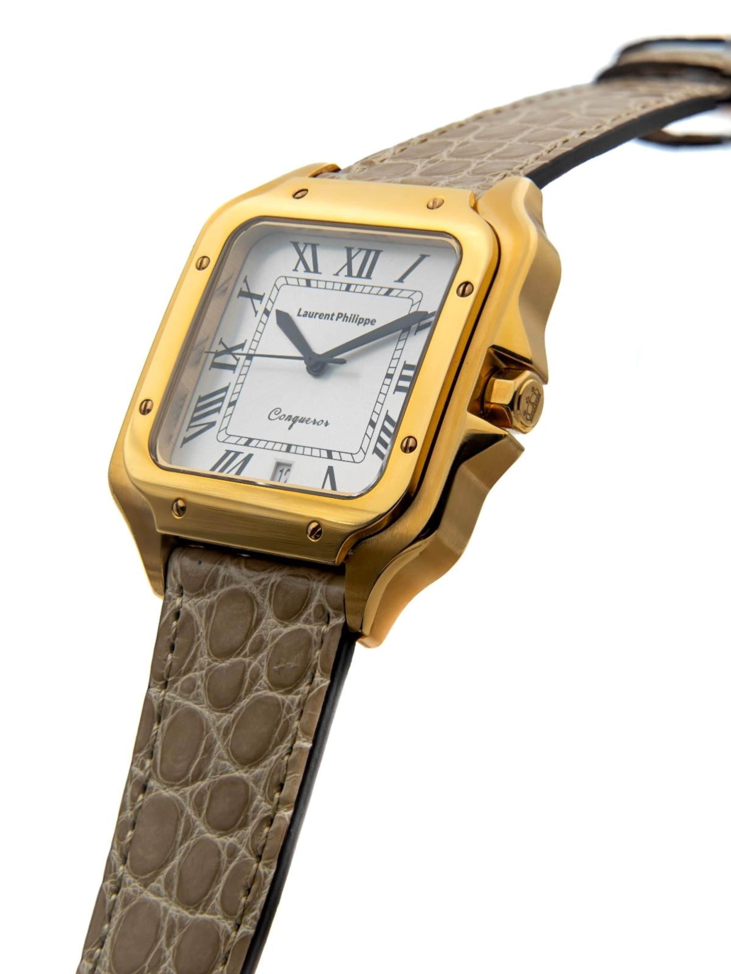 Orologio analogico 'Conqueror The Golden Empress – Desert Pearl' di Laurent Philippe in beige