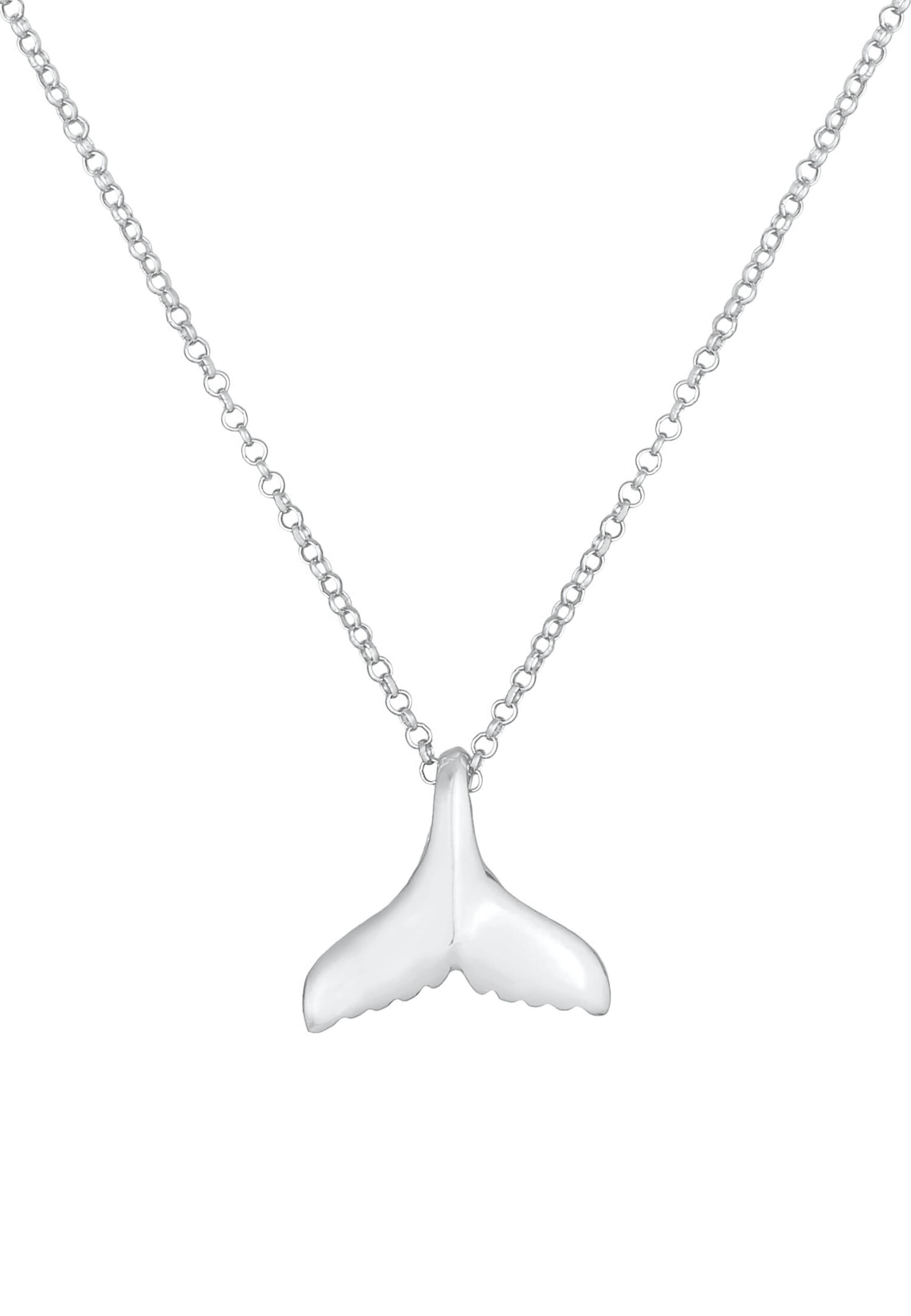 ELLI Necklace 'Fisch' in Silver: front