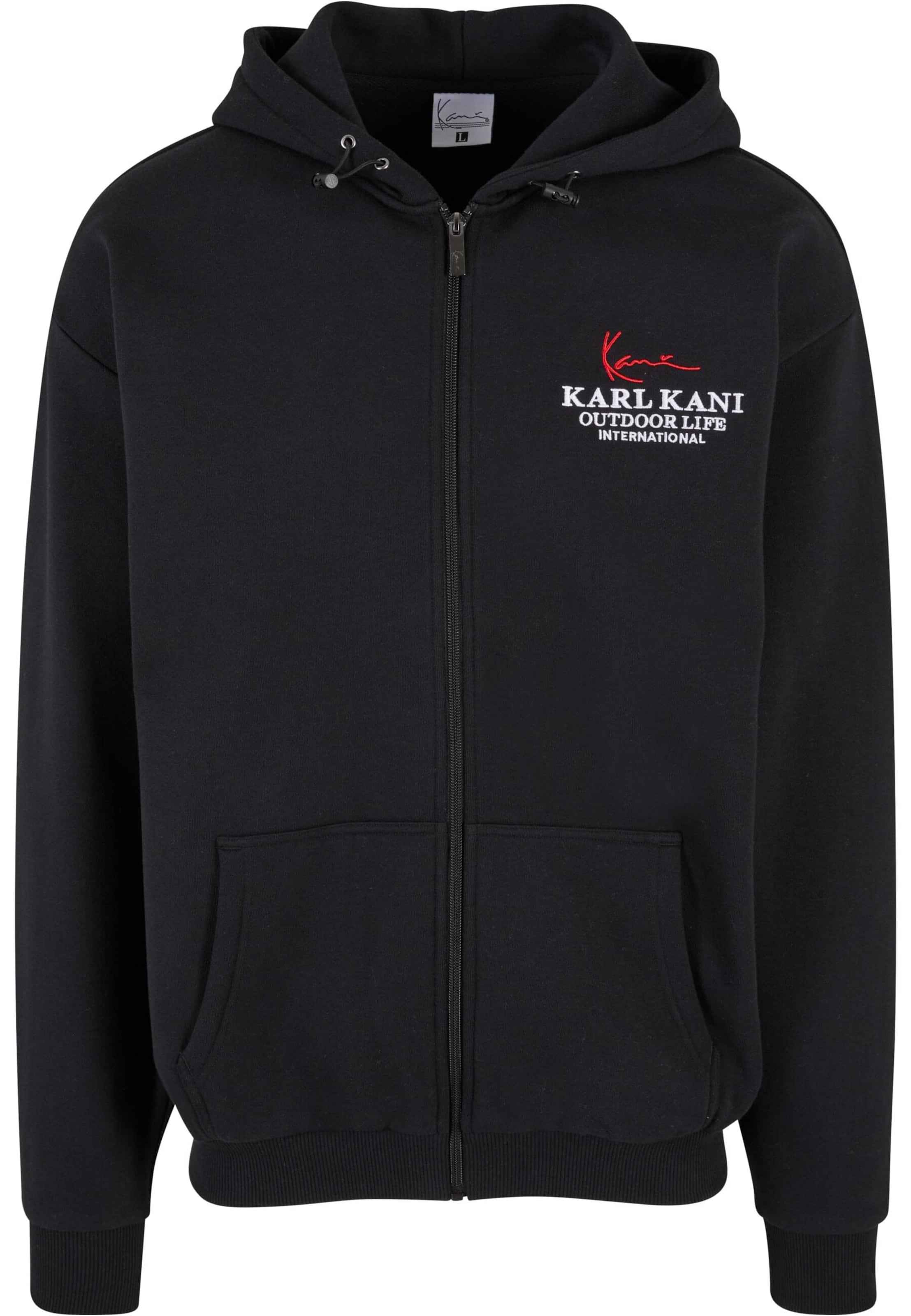 KARL KANI◆カールカナイ Patch Os Zip Hoodie [Black] Karl Kani Zip-Up Hoodie in Black | ABOUT YOU