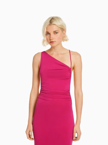 Bershka Společenské šaty – pink: přední strana