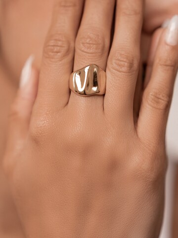 Hey Happiness Ring 'Melted' in Gold