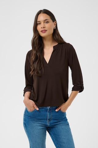 Kaffe - Blusa en marrón: frente