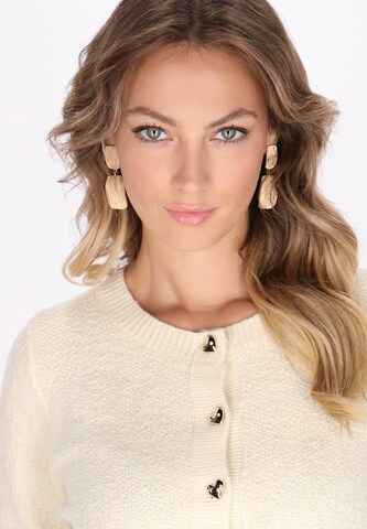 faina Gebreid vest in Wit