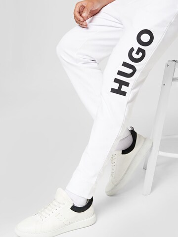 HUGO Tapered Παντελόνι 'Dutschi' σε λευκό