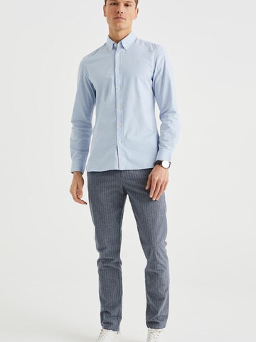 WE Fashion Slim fit Button Up Shirt in Blue