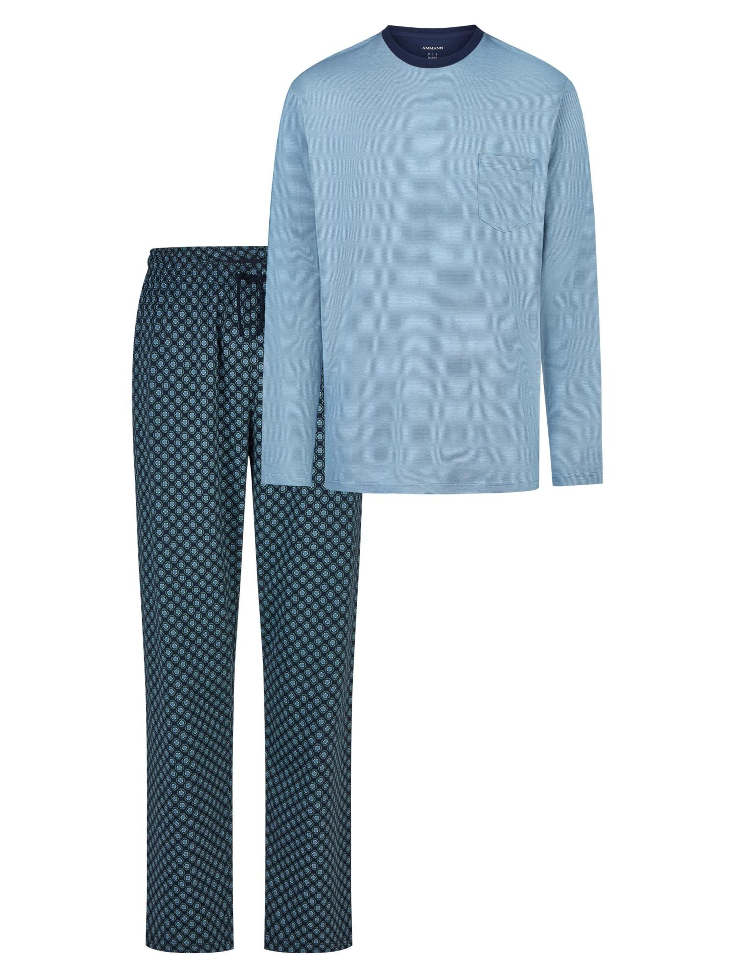 Ammann Long Pajamas 'Mix & Match' in S/Regular in Blue, Item view