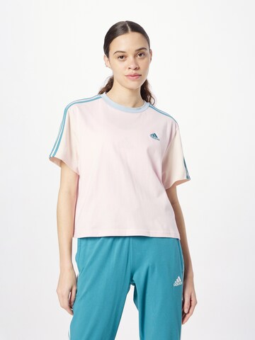 ADIDAS SPORTSWEAR Paita 'Essentials 3-Stripes ' värissä vaaleanpunainen: edessä