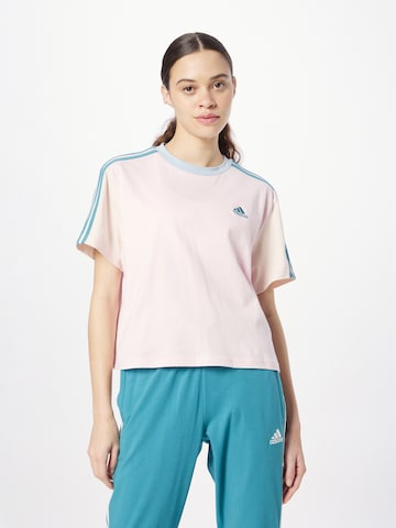 ADIDAS SPORTSWEAR Sportshirt 'Essentials 3-Stripes ' in Pink: predná strana