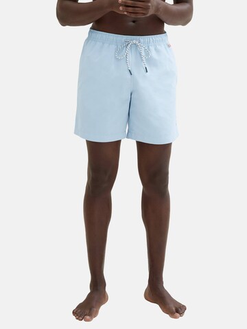 TOM TAILOR Zwemshorts in Blauw: voorkant