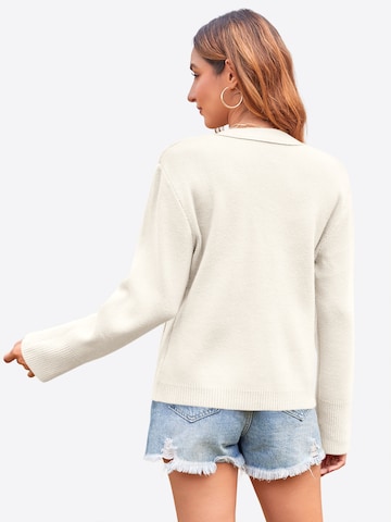 Imily Bela Kardigán - Biela: zadná strana