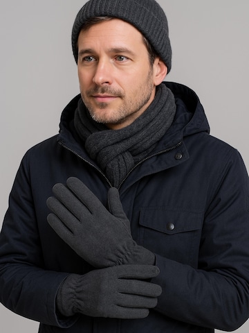 COLLEZIONE ALESSANDRO Fingerhandschuhe 'Modern' in Grau