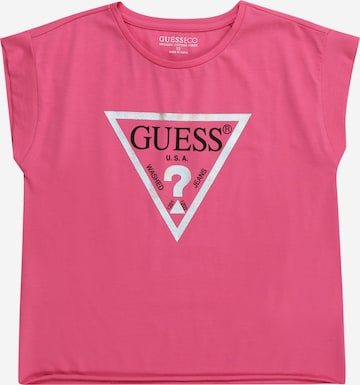 GUESS - Camiseta en rosa: frente