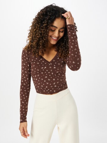 HOLLISTER Shirt in Brown: front