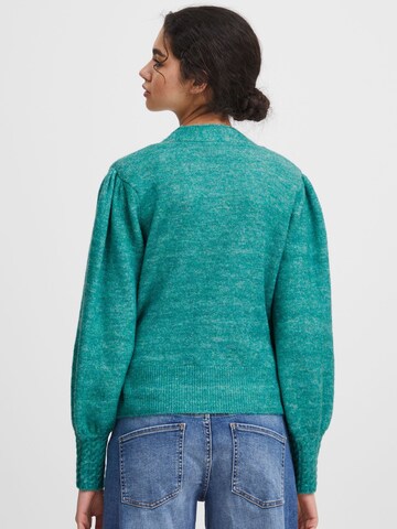 ICHI Knit cardigan 'OLENE' in Green