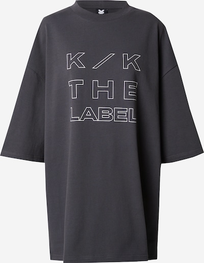 Karo Kauer T-Shirt in dunkelgrau / weiß, Produktansicht