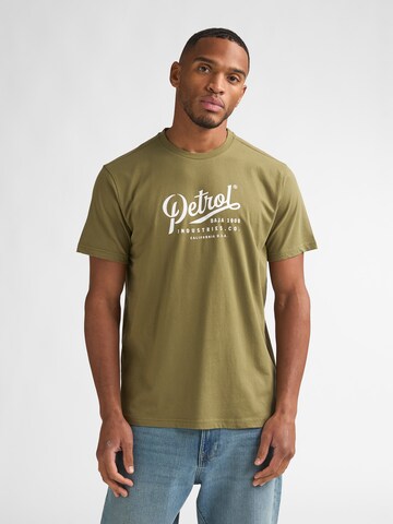Petrol Industries Shirt 'Huracán' in Groen: voorkant