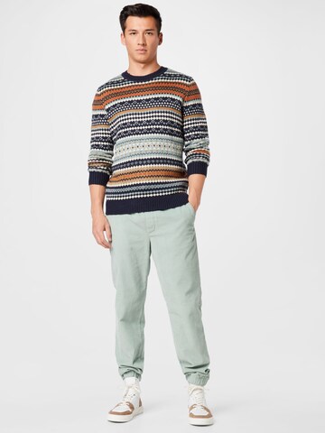 TOM TAILOR DENIM Tapered Trousers in Green