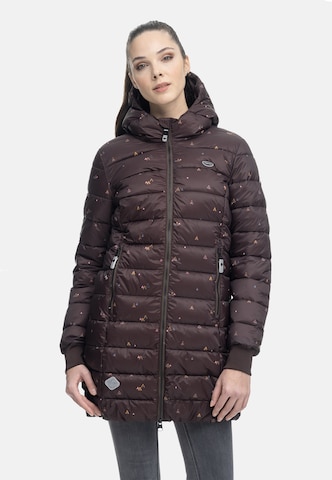 Ragwear Winter Coat 'Tiasa' in Brown: front