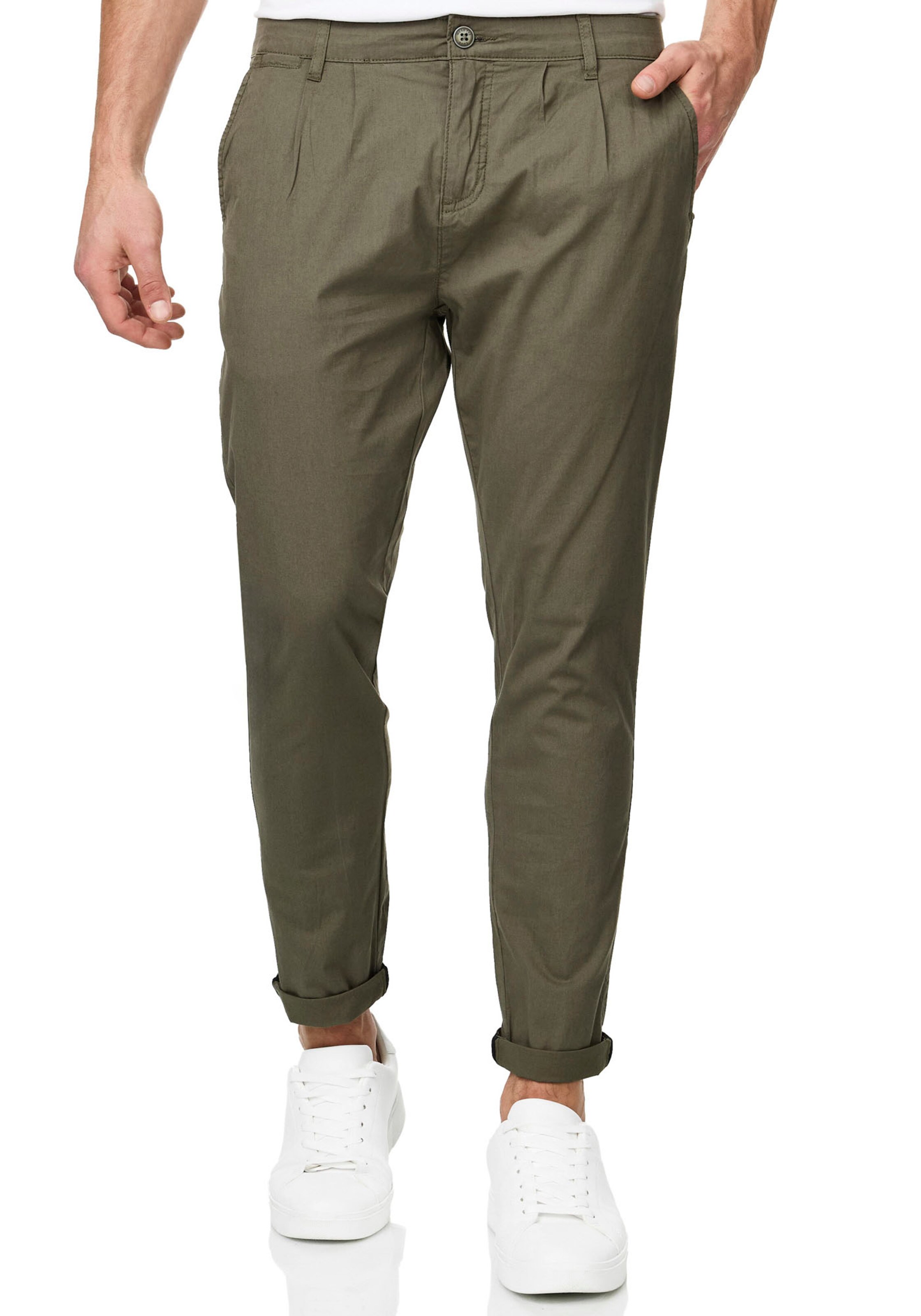 INDICODE JEANS Regular Pants in Green: front