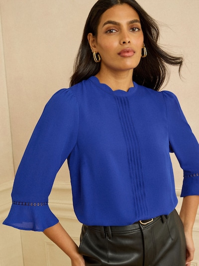 love & roses Bluse in XS in kobaltblau, Produktansicht