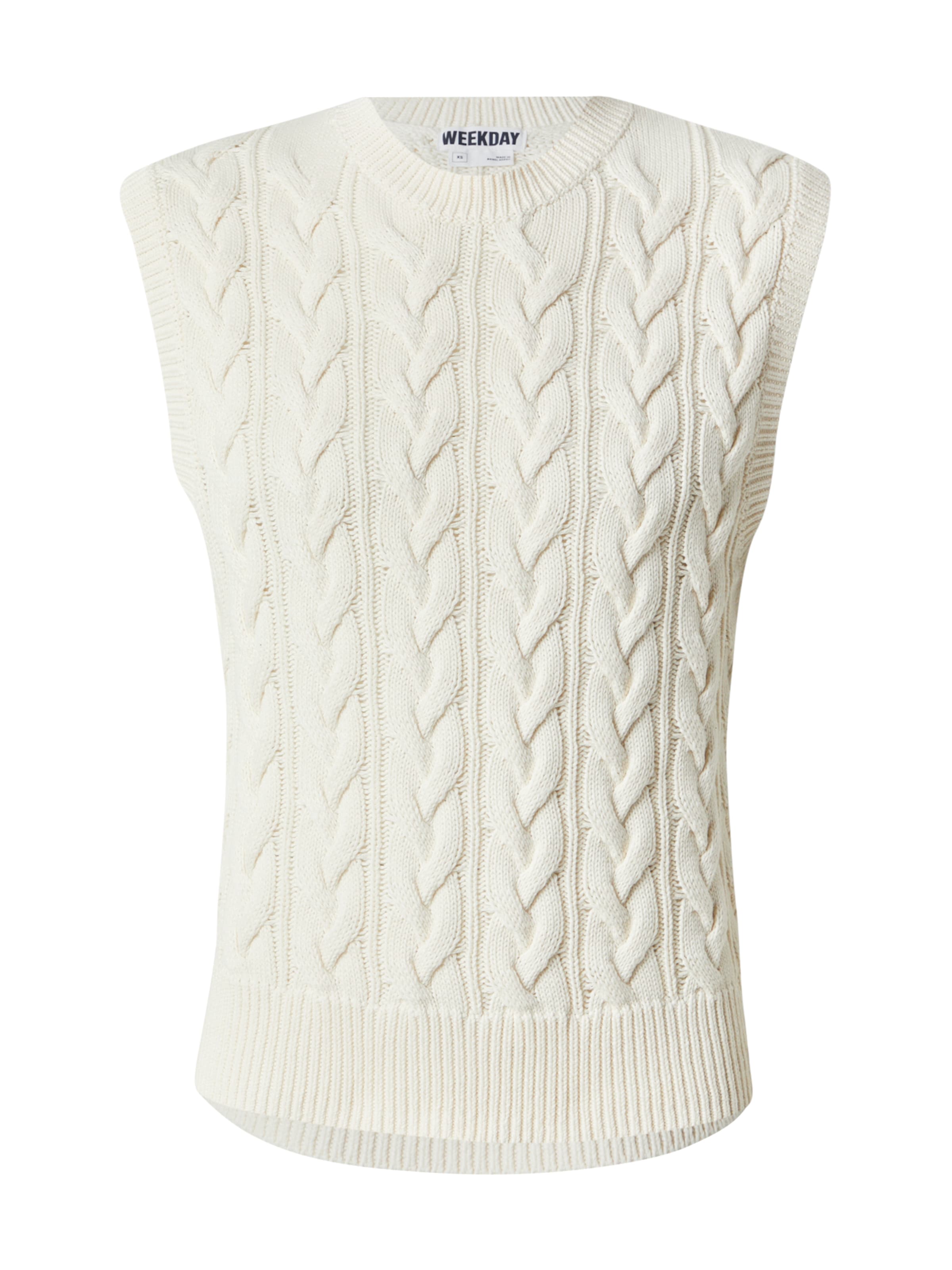 WEEKDAY Sviiter 'Isak', värv valge: eest vaates