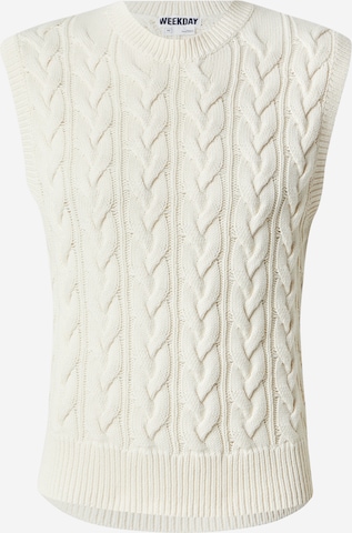 WEEKDAY Slipoveri 'Isak' värissä valkoinen: etupuoli