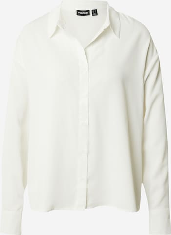 Camicia da donna 'FRANAN' di PIECES in bianco: frontale
