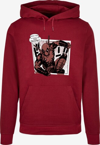 ABSOLUTE CULT Sweatshirt 'Deadpool - Tacos Breaktime' in Rot: predná strana