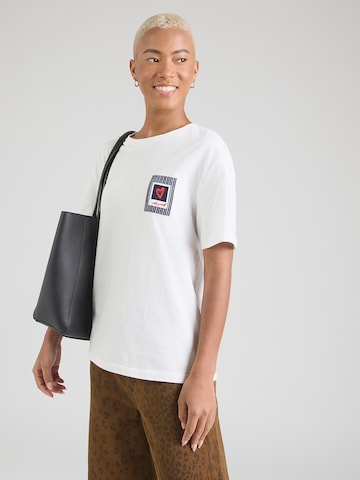 PIECES Póló 'PCELOISE' - fehér: elől