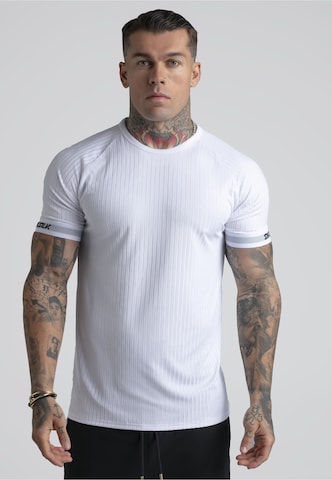 T-Shirt SikSilk en blanc : devant