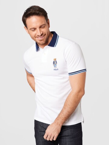 T-Shirt Polo Ralph Lauren en blanc : devant