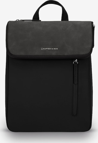 Kapten & Son Backpack 'Vallen All Black' in Black: front