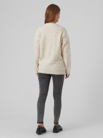 MAMALICIOUS Sweater 'ROBIN' in Beige