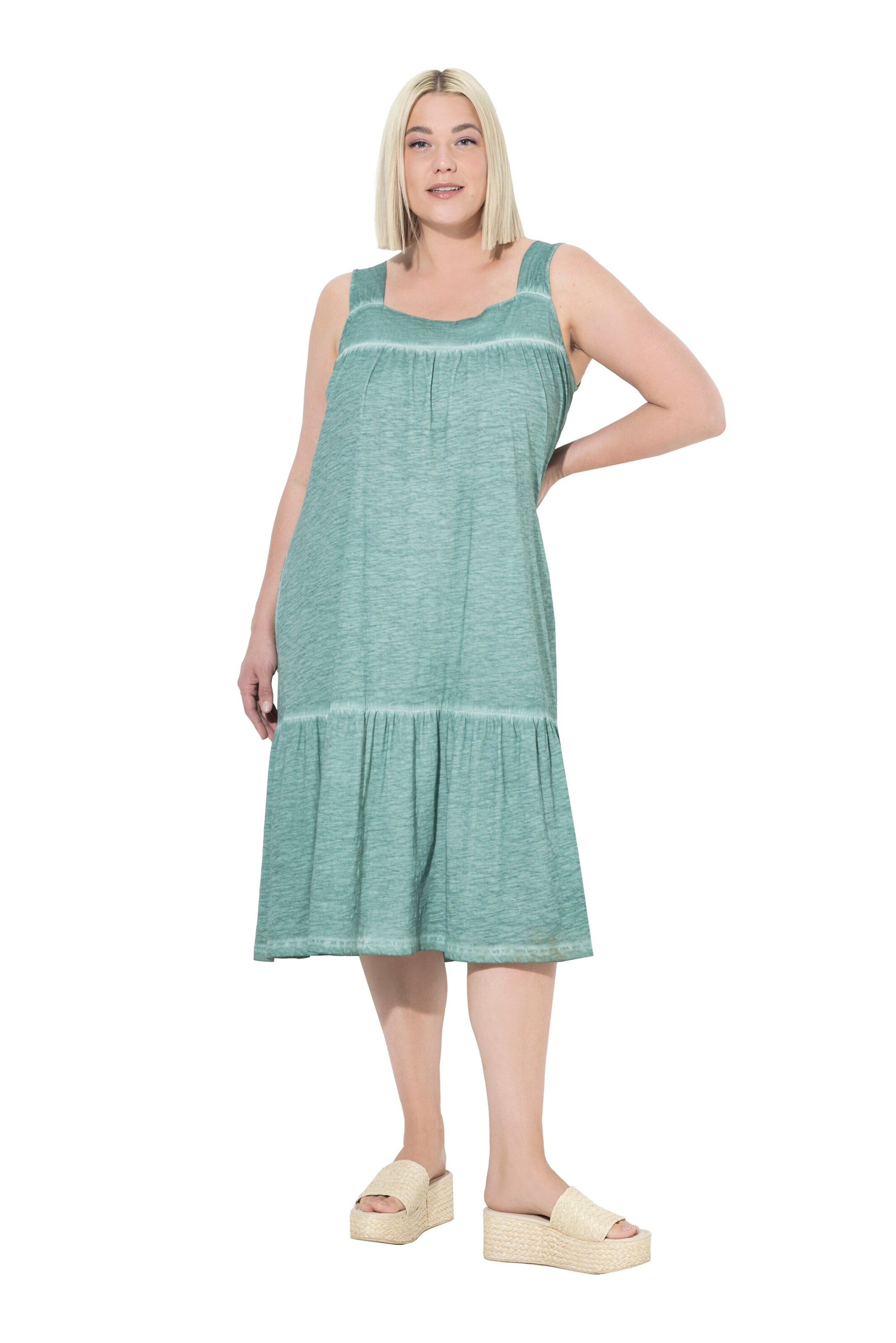 Ulla Popken Jurk in Groen: voorkant